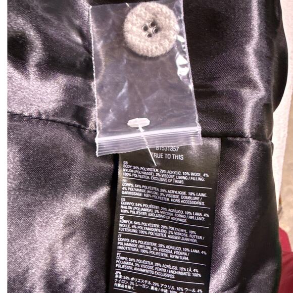 Volcom Volcoon Peacoat Womens Extra Large XL Gray Wool Blend Button Down - Picture 10 of 10